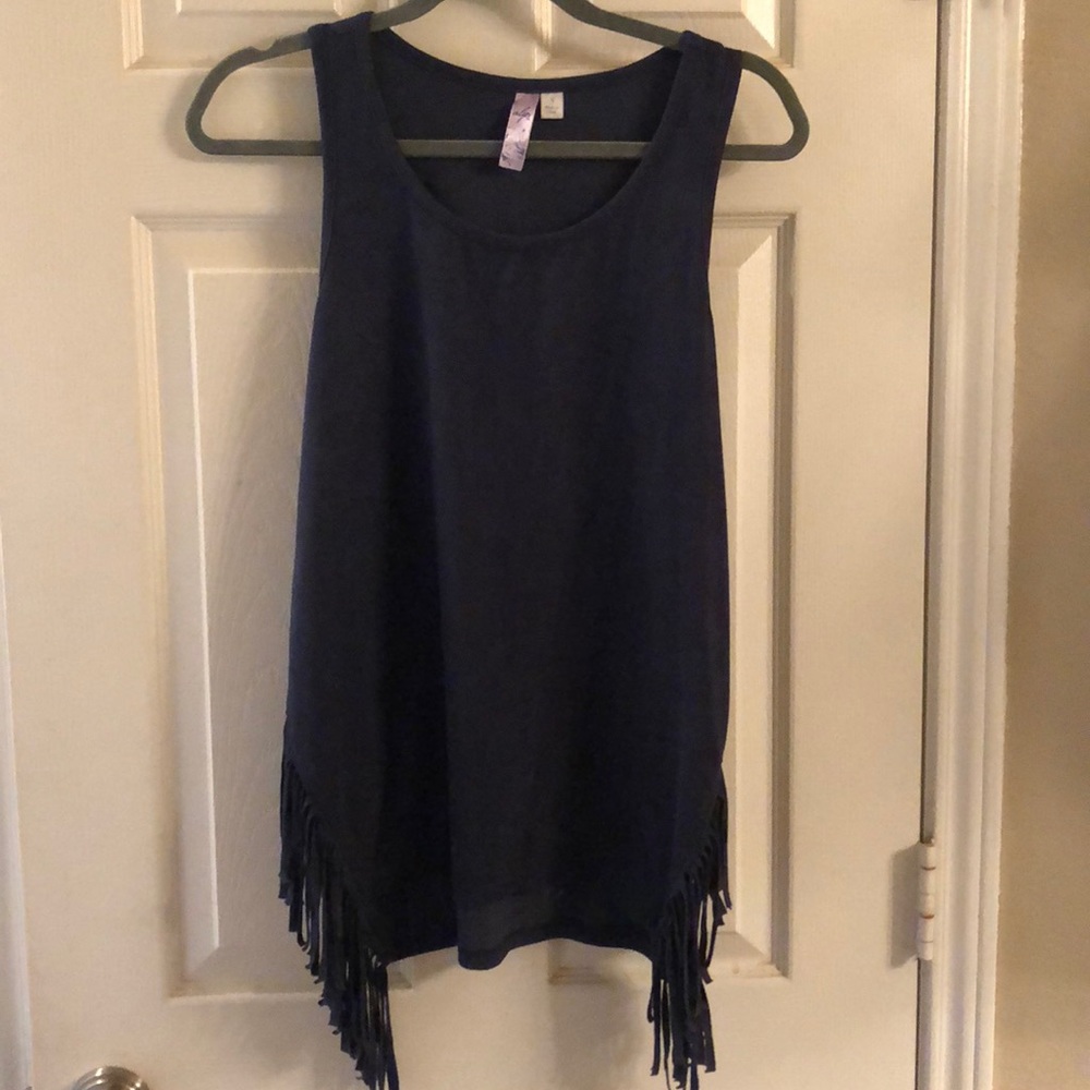 Fun navy suede tank
